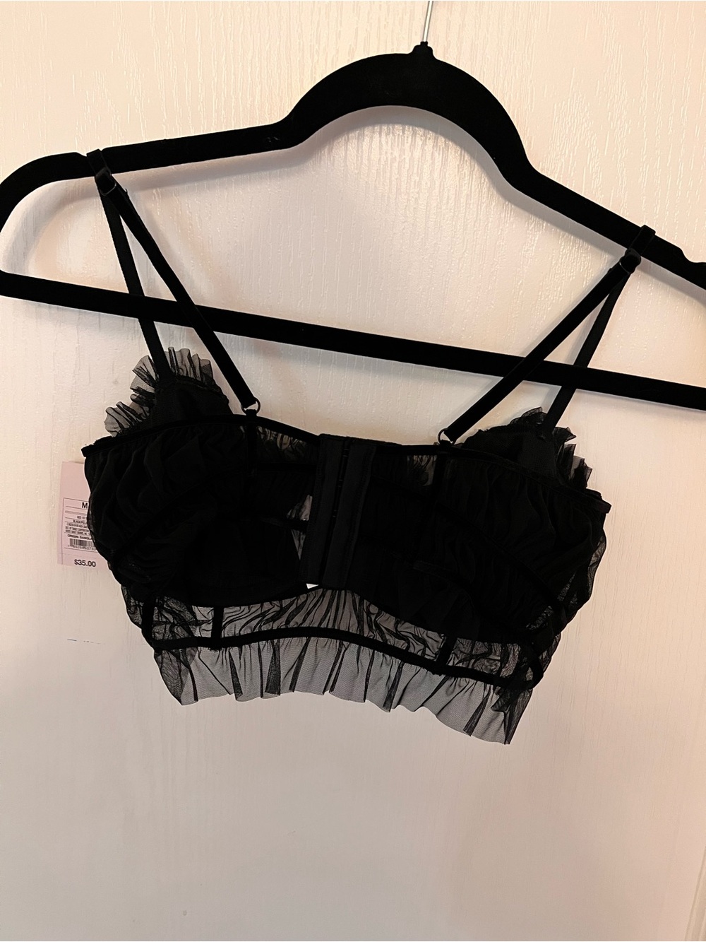 Auden Black Sheer Ruffle Bralette - Picture 2 of 4
